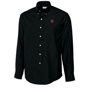 Boston College Eagles Men's LS Epic Easy Care Royal Oxford Shirt - Black